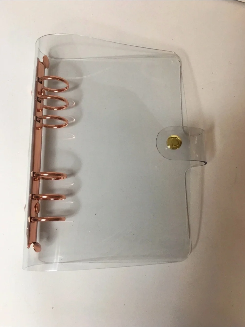 Dokibook Discagenda Snap Closure (Metallic Pink) Planner Cover Rosegold Clear